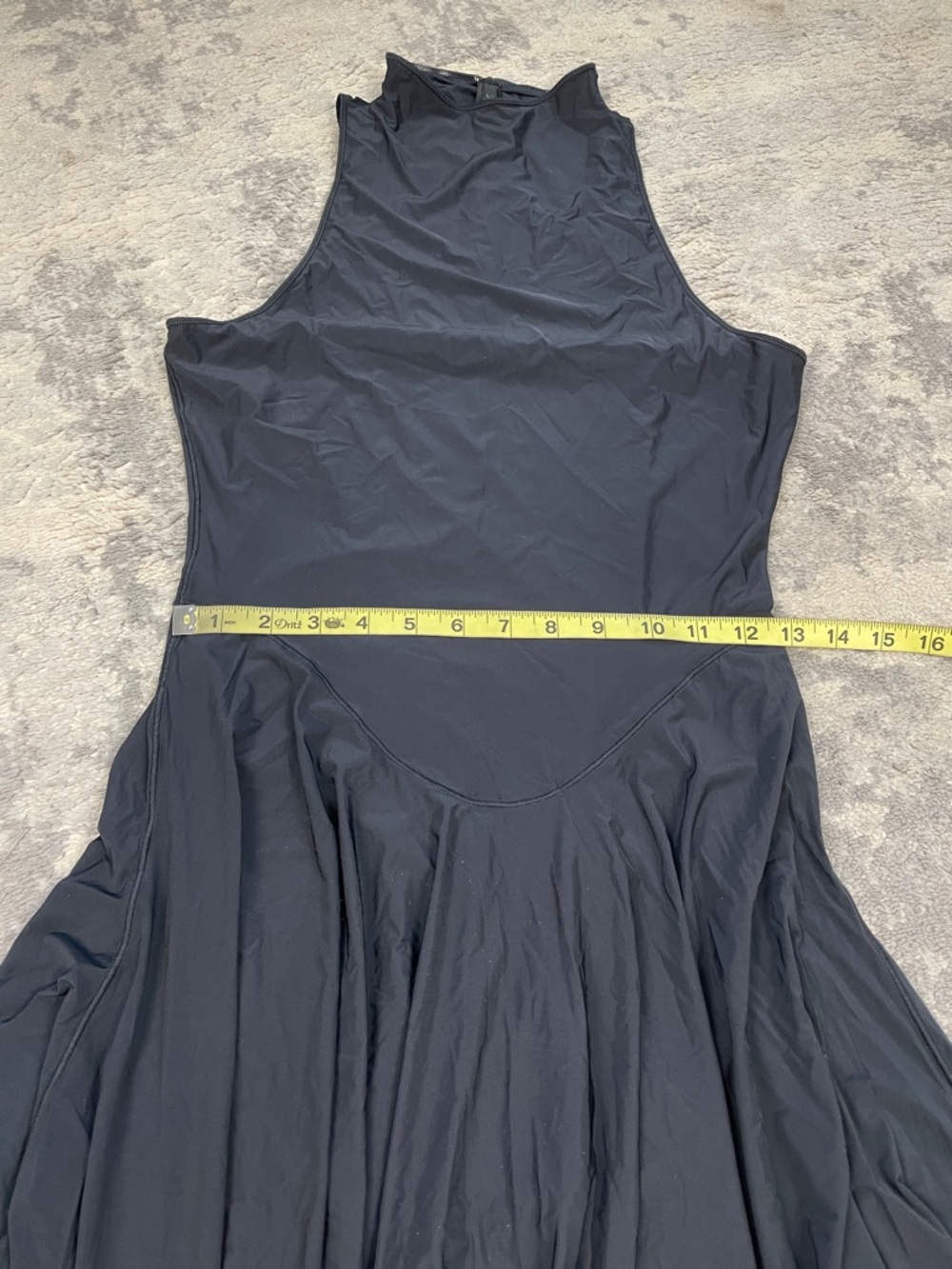 NWT Skims Milky Sheer High Neck Midi Dress Obsidian Black Sz L - Picture 9 of 16